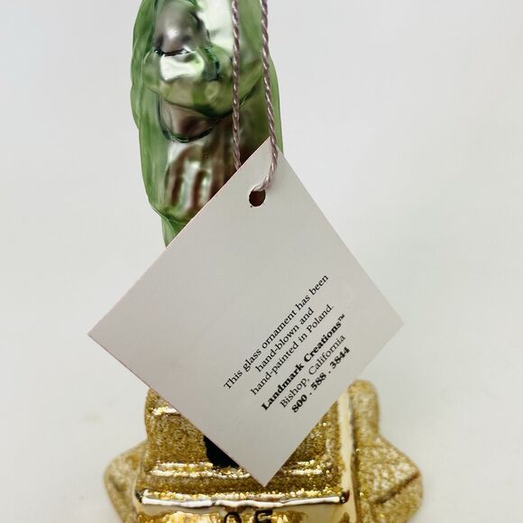 Landmark Creations Statue of Liberty Hand Blown Glass Christmas Ornament w/Box - Picture 6 of 12
